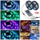 2PCS 10M 3528 SMD RGB 600LED Flexible String LED Strip Light 44 Key IR Remote Control