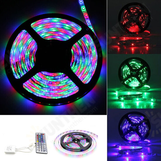 2PCS 10M 3528 SMD RGB 600LED Flexible String LED Strip Light 44 Key IR Remote Control