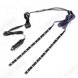 2PCS 30CM 5050 SMD Waterproof RGB LED Strip Light with DC Mini Controller+Car Charger DC12V 2PCS 30CM 5050 SMD Waterproof RGB LED Strip Light with DC Mini Controller+Car Charger DC12V