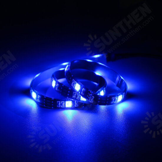 2PCS 50CM DC5V USB Powered LED Strip Light Waterproof 5050 RGB Computer TV Backlight Kit + Remote Control