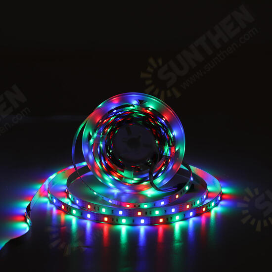 2x5M 2835 SMD Non-waterproof RGB LED Strip Light + 24Keys Remote Control KTV Hotel Bar Home TV Back Lighting