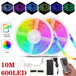 2x5M DC12V 2835 SMD RGB LED Strip Light Non-waterproof Tape Flexible Lamp+44Keys IR Remote Control + 5A Power Adapter 2x5M DC12V 2835 SMD RGB LED Strip Light Non-waterproof Tape Flexible Lamp+44Keys IR Remote Control + 5A Power Adapter
