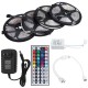 4*5M 2835SMD RGB LED Strip Light + 44Keys Remote Control for Indoor Outdoor Home Garden Decor DC12V