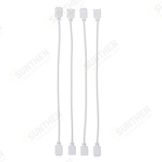 4PCS 30CM DC12V 3528 Waterproof LED Cabinet Strip Light with 4Pin 0.5A UK Power Supply for Stairs Wardrobe Bed Closet