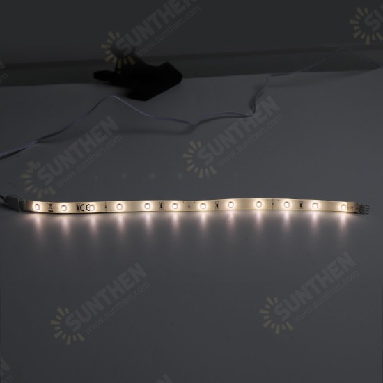 4PCS 30CM DC12V 3528 Waterproof LED Cabinet Strip Light with 4Pin 0.5A UK Power Supply for Stairs Wardrobe Bed Closet