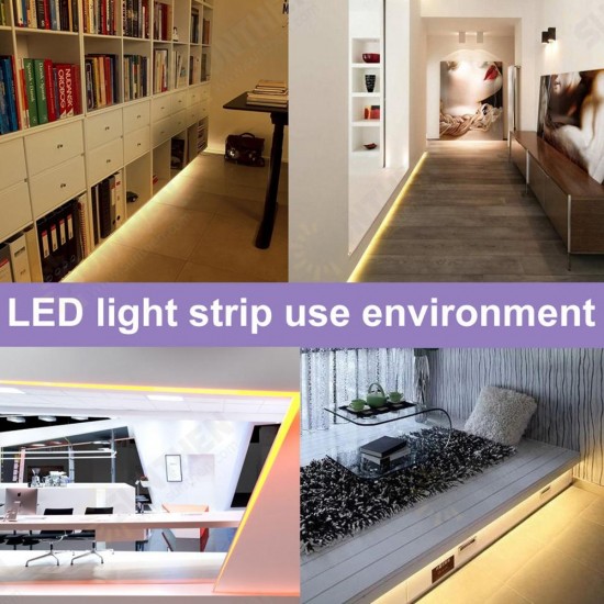 4PCS 30CM DC12V 3528 Waterproof LED Cabinet Strip Light with 4Pin 0.5A UK Power Supply for Stairs Wardrobe Bed Closet