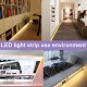 4PCS 30CM DC12V 3528 Waterproof LED Cabinet Strip Light with 4Pin 0.5A UK Power Supply for Stairs Wardrobe Bed Closet