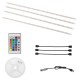 4PCS DC5V USB LED Strip Light 5050 RGB Color Changing TV Backlight Kit with 24 Key Remote Control for Indoor Outdoor