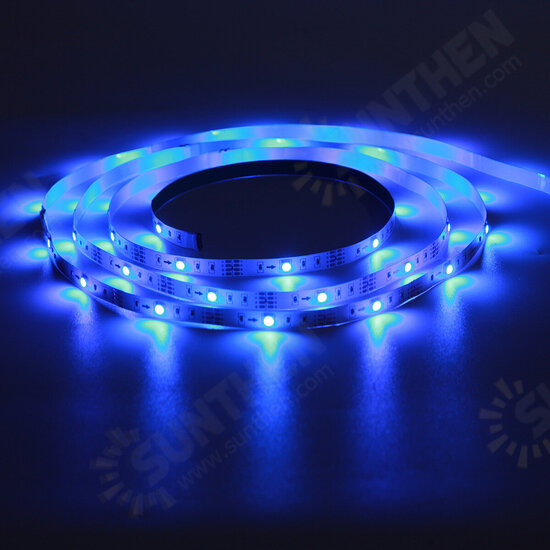 4PCS DC5V USB LED Strip Light 5050 RGB Color Changing TV Backlight Kit with 24 Key Remote Control for Indoor Outdoor