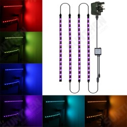 4PCS 50cm Waterproof USB RGB LED Strip Lights + Remote For TV Backlight Computer Background 4PCS 50cm Waterproof USB RGB LED Strip Lights + Remote For TV Backlight Computer Background
