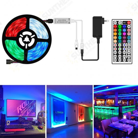 5050 RGB LED USB Remote Strip Light Color Changing Tape Cabinet Lamp Waterproof