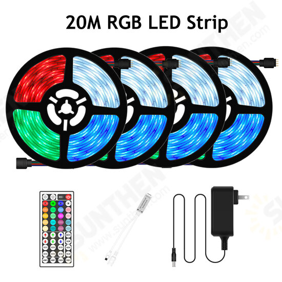 5050 RGB LED USB Remote Strip Light Color Changing Tape Cabinet Lamp Waterproof