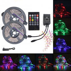 5M 10M 3528 RGB Music Sync Voice Control LED Strip Light + 22Keys IR Remote Control Or 3A EU US Power Adapter 5M 10M 3528 RGB Music Sync Voice Control LED Strip Light + 22Keys IR Remote Control Or 3A EU US Power Adapter
