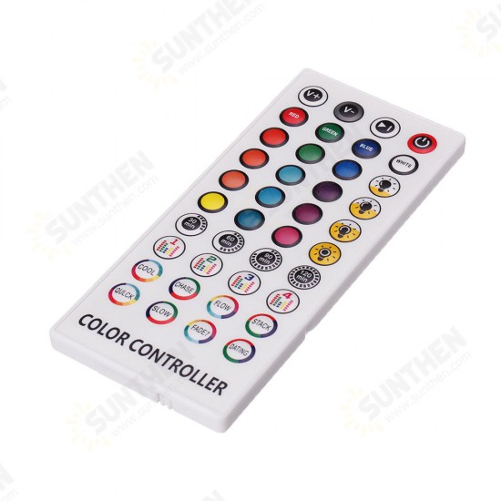 5M 10M Timer Music Control 5050 RGB Waterproof LED Strip Light+40Keys RF Remote Control+EU Power Adapter DC12V