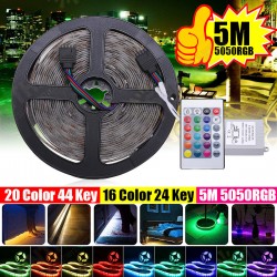 5M IP20 IP67 SMD2835 RGB LED Strip Light DC12V + 24Keys Or 44Keys Remote Control for Indoor Home Decor 5M IP20 IP67 SMD2835 RGB LED Strip Light DC12V + 24Keys Or 44Keys Remote Control for Indoor Home Decor