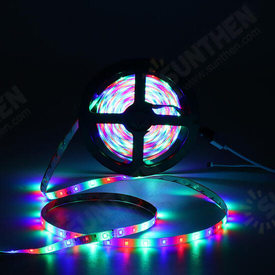 5M IP20 IP67 SMD2835 RGB LED Strip Light DC12V + 24Keys Or 44Keys Remote Control for Indoor Home Decor