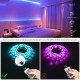 5M RGB 5050 SMD LED Light Strip Kit IP65 Waterproof Indoor and Outdoor Light Bar with Infrared Remote Control