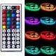 5M RGB 5050 SMD LED Light Strip Kit IP65 Waterproof Indoor and Outdoor Light Bar with Infrared Remote Control