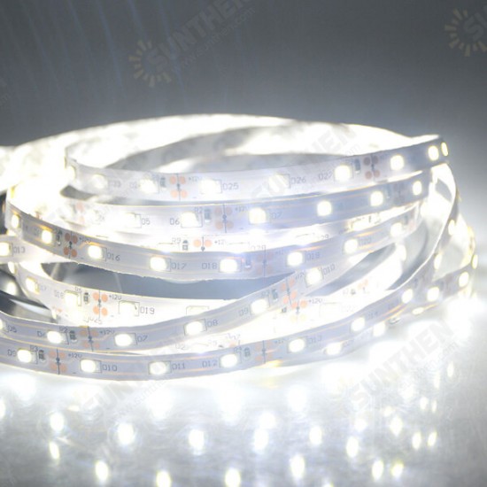 5M SMD 2835 300 LED White/Warm White LED Strip Flexible Light + Power Supply + Connector DC 12V