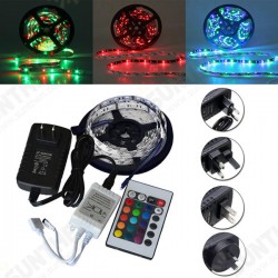 5M SMD 3528 300 Non-Waterproof LED RGB Strip Flexible Light 24 Key IR Remote + Power Adapter DC12V 5M SMD 3528 300 Non-Waterproof LED RGB Strip Flexible Light 24 Key IR Remote + Power Adapter DC12V