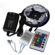 5M SMD 3528 300 Non-Waterproof LED RGB Strip Flexible Light 24 Key IR Remote + Power Adapter DC12V