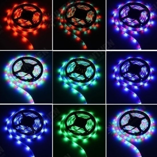 5M/10M 3528 SMD RGB LED Strip Light Sync Music Control Non-waterproof String Lamp+ 44Keys IR Remote Controller