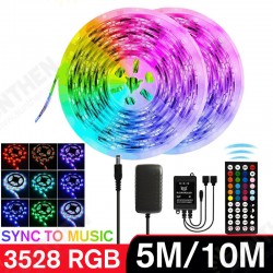 5M/10M 3528 SMD RGB LED Strip Light Sync Music Control Non-waterproof String Lamp+ 44Keys IR Remote Controller 5M/10M 3528 SMD RGB LED Strip Light Sync Music Control Non-waterproof String Lamp+ 44Keys IR Remote Controller