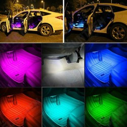 6/8Pcs 5050 LED Car Strip Underglow DC12V 40W RGB LED Neon Car Under Glow Atmosphere Strip Light APP bluetooth Control 6/8Pcs 5050 LED Car Strip Underglow DC12V 40W RGB LED Neon Car Under Glow Atmosphere Strip Light APP bluetooth Control