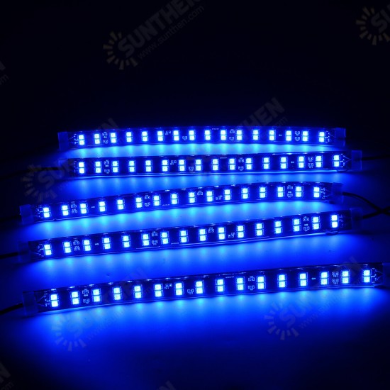 6/8Pcs 5050 LED Car Strip Underglow DC12V 40W RGB LED Neon Car Under Glow Atmosphere Strip Light APP bluetooth Control