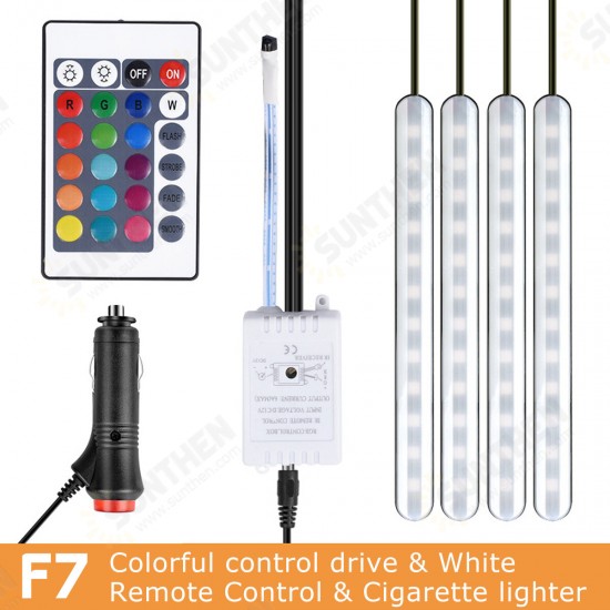 DC12V 10W Car Atmosphere Light USB Colorful Music Voice Control LED Rigid Strip Lamp + Remote Control