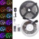 DC12V 2835SMD 5M 300LED Strip Light Waterproof Non-waterproof RGB Lamp + 24/44 key IR Controller+ Power Adapter