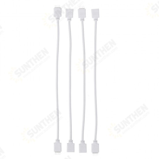 DC12V 4PCS 30CM LED Cabinet Strip Light with 4Pin 0.5A US Plug Power Adapter for Kitchen Stairs Wardrobe Bed Closet