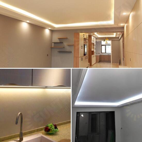 DC12V 4PCS 30CM LED Cabinet Strip Light with 4Pin 0.5A US Plug Power Adapter for Kitchen Stairs Wardrobe Bed Closet