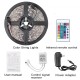 DC12V 5M 2835 SMD RGB Non-waterproof LED Strip Light + 24Keys or 44Keys IR Remote Control + Power Adapter