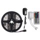 DC12V 5M 5050 RGB 300LED Strip Light Waterproof/Non-waterproof Tape Lamp + 44 Key Remote Control + 3A Power Adapter