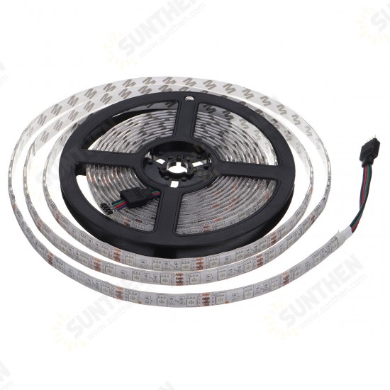 DC12V 5M 5050 RGB 300LED Strip Light Waterproof/Non-waterproof Tape Lamp + 44 Key Remote Control + 3A Power Adapter