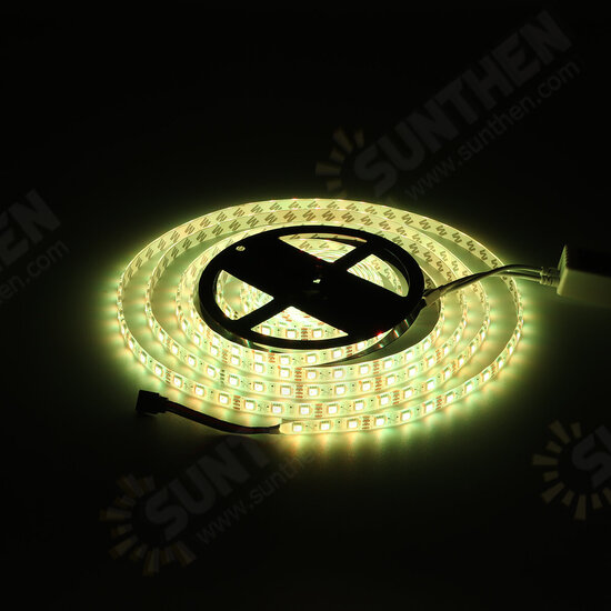 DC12V 5M 5050 RGB 300LED Strip Light Waterproof/Non-waterproof Tape Lamp + 44 Key Remote Control + 3A Power Adapter