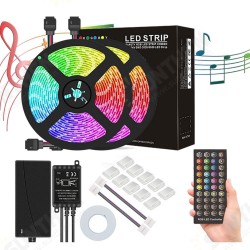 DC12V 5M/10M 5050 RGB Timer Function LED Strip Light Waterproof With 40kEYS Remote Control + Music Controller DC12V 5M/10M 5050 RGB Timer Function LED Strip Light Waterproof With 40kEYS Remote Control + Music Controller