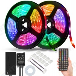 DC12V 5M/10M 5050 RGB Timer Function LED Strip Light Waterproof With 40kEYS Remote Control + Music Controller DC12V 5M/10M 5050 RGB Timer Function LED Strip Light Waterproof With 40kEYS Remote Control + Music Controller