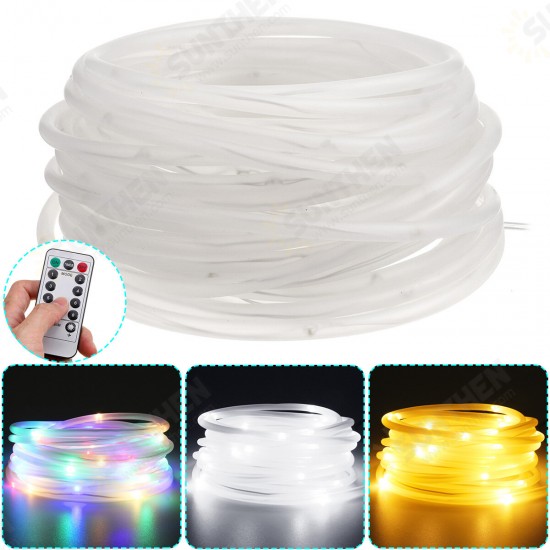 DC3.7-5V 10M 100LED Outdoor Tube Rope Strip String Light RGB Lamp Xmas Home Decor Lights