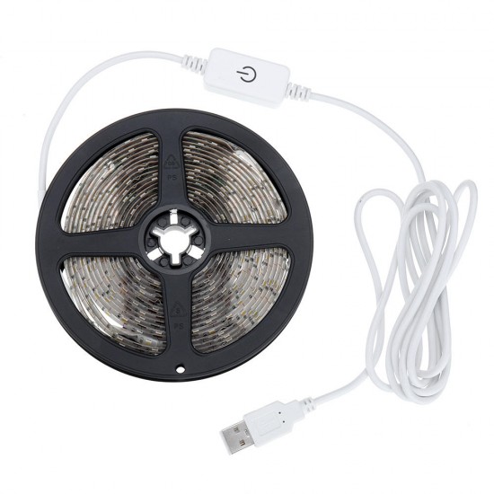 DC5V 4M USB Touch Dimmer Switch Waterproof 2835 LED Strip Light for TV Computer Camping Decor