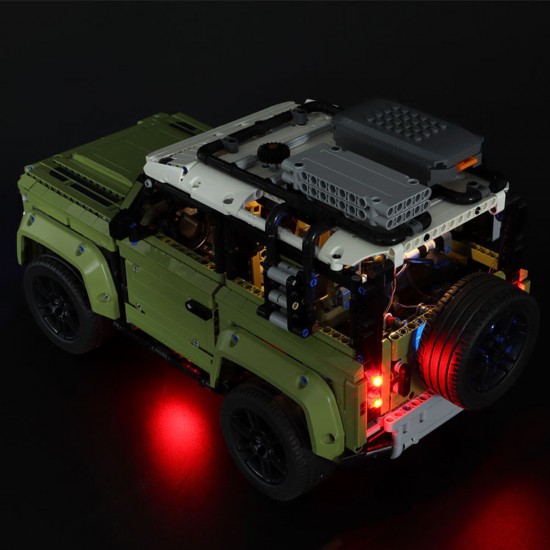 DIY USB LED Strip Light Kit ONLY For 42110 For Land Rover Defender Car Bricks Toy With Remote Control