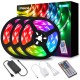 3*4M 5050 RGB LED Strip Light Non-Waterproof + Controller + Remote Control + 12V 5A Power Supply