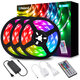 3*4M 5050 RGB LED Strip Light Non-Waterproof + Controller + Remote Control + 12V 5A Power Supply