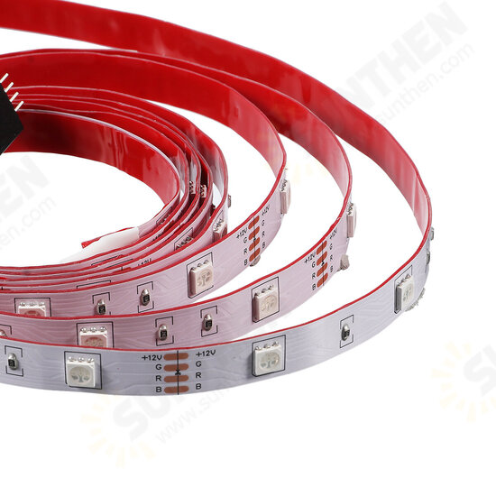 3*4M 5050 RGB LED Strip Light Non-Waterproof + Controller + Remote Control + 12V 5A Power Supply