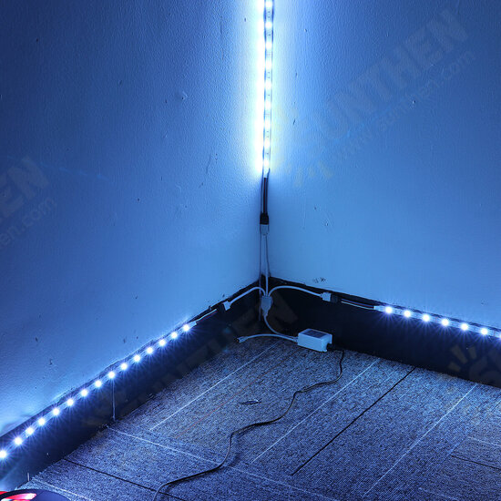 3*4M 5050 RGB LED Strip Light Non-Waterproof + Controller + Remote Control + 12V 5A Power Supply