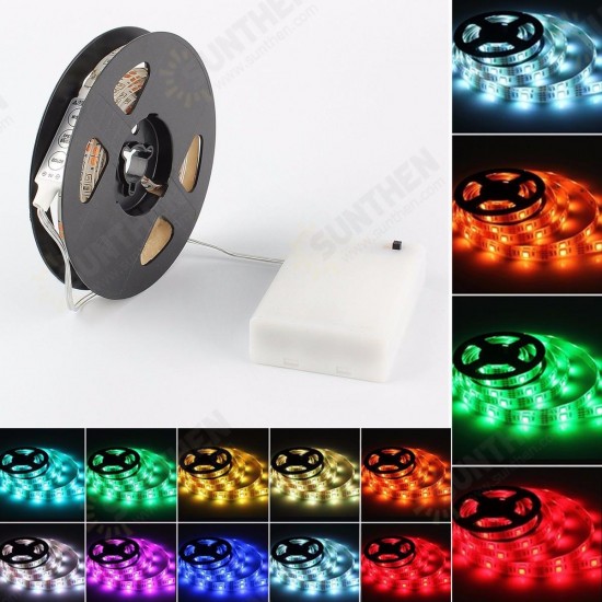 LED Strip Light 50CM 100CM 150CM 200CM 5050 Waterproof RGB Flexible Color Changing Kit for Home Kitchen TV Backlight