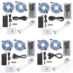 Waterproof 2*5M SMD2835 LED Strip Light Kit RGB Flexible Outdoor Tape Lamp with 5A Power Adapter + 44keys IR Remote Control Waterproof 2*5M SMD2835 LED Strip Light Kit RGB Flexible Outdoor Tape Lamp with 5A Power Adapter + 44keys IR Remote Control