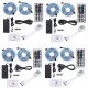 Waterproof 2*5M SMD2835 LED Strip Light Kit RGB Flexible Outdoor Tape Lamp with 5A Power Adapter + 44keys IR Remote Control