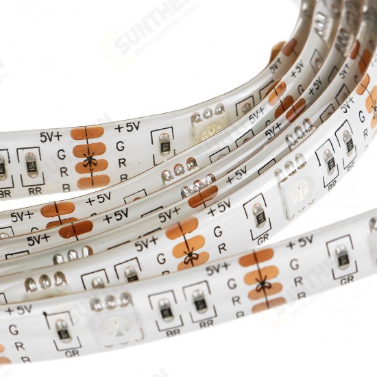 Waterproof USB 5050 RGB LED Strip Light Color Changing Tape Flexible Kitchen Lamp DC5V + 44Keys Remote Control